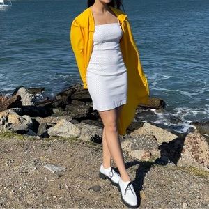 White with tiny black polka dot Forever 21 dress